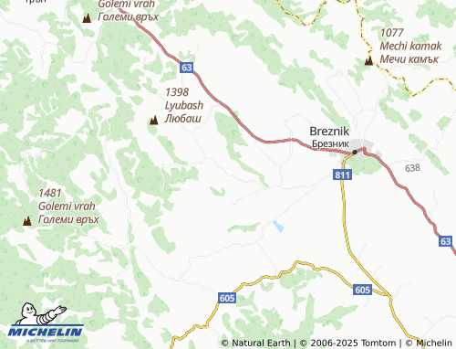 MICHELIN Breznishki izvor map - ViaMichelin