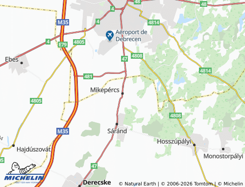 Mapa MICHELIN Mikepércs - ViaMichelin