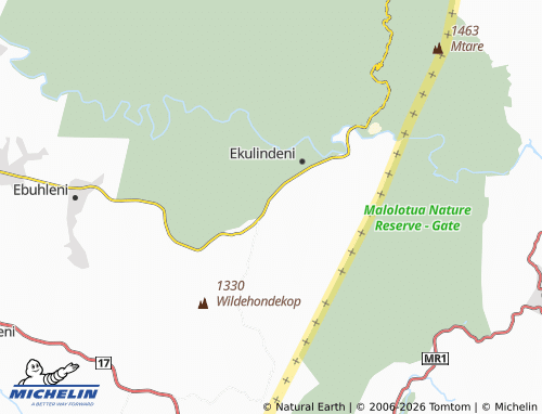 MICHELIN-Landkarte Nhlaba - ViaMichelin