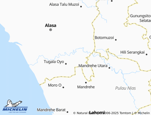 MICHELIN Gunung Tua map - ViaMichelin