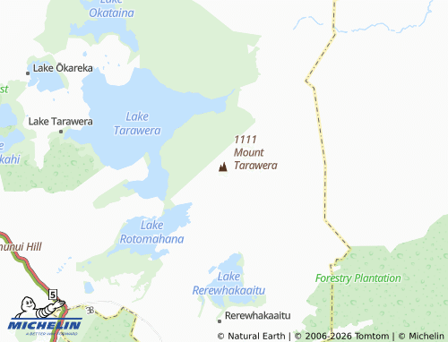Mapa MICHELIN Mount Tarawera - ViaMichelin