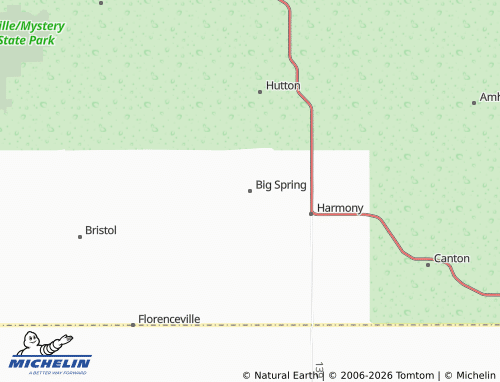 Carte MICHELIN Big Spring - ViaMichelin