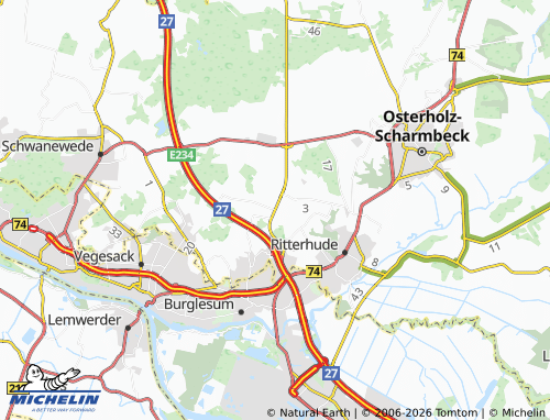 MICHELIN Stendorf map - ViaMichelin