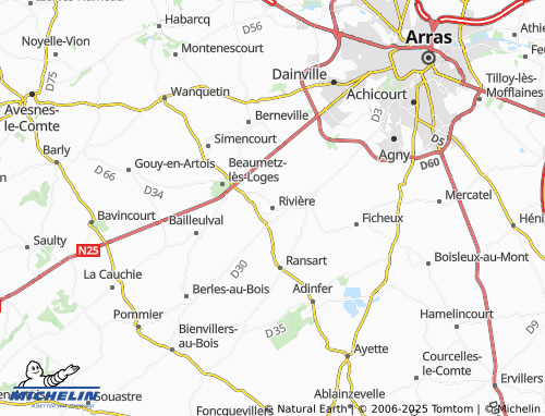 MICHELIN Rivière map - ViaMichelin