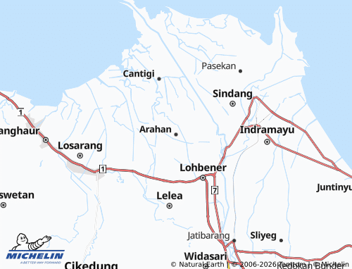 MICHELIN-Landkarte Arahan - ViaMichelin