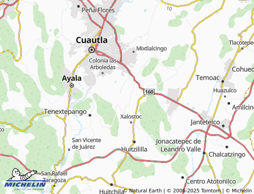 MICHELIN Parque Industrial Cuautla map - ViaMichelin