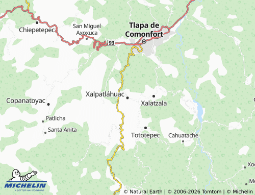 Mappa MICHELIN Xalpatláhuac Centro - ViaMichelin