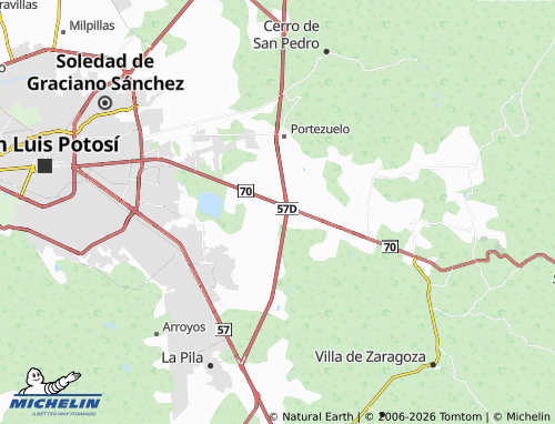 Mapa MICHELIN Colinas de Oriente - ViaMichelin