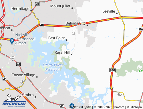 Mappa MICHELIN Rural Hill - ViaMichelin
