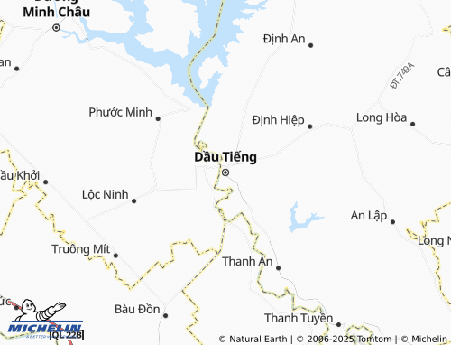 MICHELIN Dầu Tiếng map - ViaMichelin