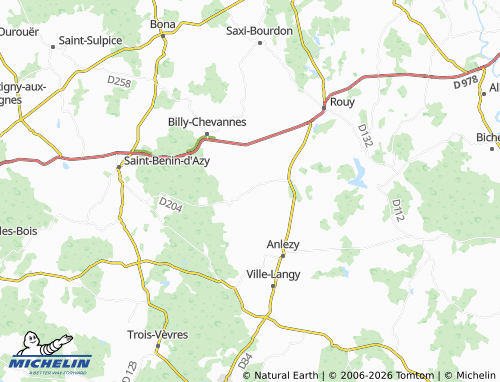 Mapa MICHELIN Cizely - ViaMichelin