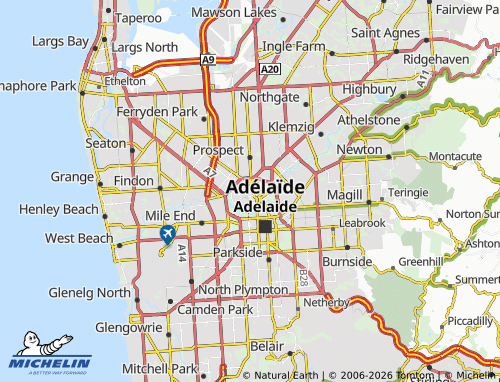 MICHELIN-Landkarte North Adelaide - ViaMichelin