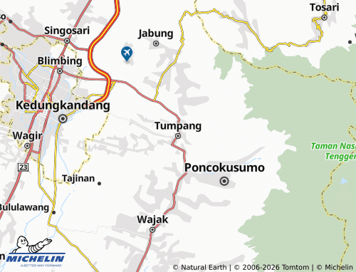 MICHELIN-Landkarte Tumpang - ViaMichelin