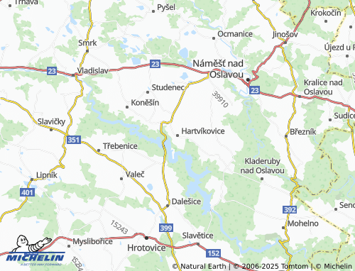 MICHELIN Hartvíkovice map - ViaMichelin