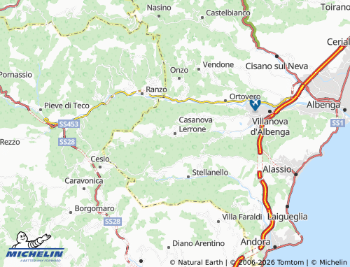 Mappa MICHELIN Casanova Lerrone - ViaMichelin