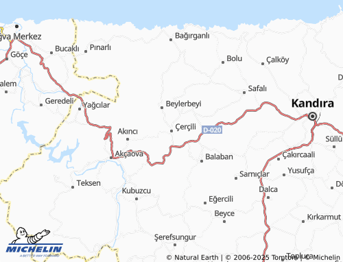 MICHELIN Çerçili map - ViaMichelin