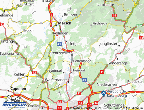 Kaart MICHELIN Lorentzweiler - ViaMichelin