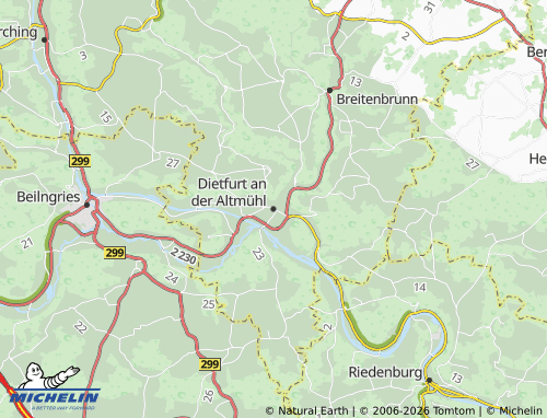 MICHELIN Dietfurt an der Altmühl map - ViaMichelin