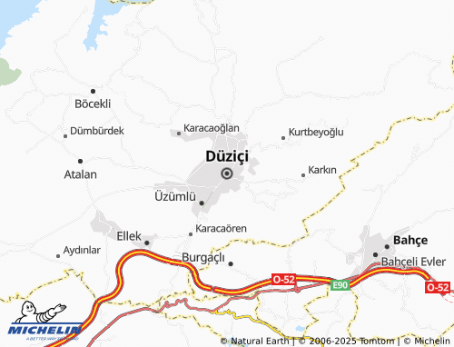 MICHELIN Düziçi map - ViaMichelin