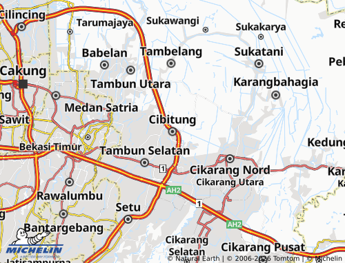 Carte MICHELIN Cibitung - ViaMichelin
