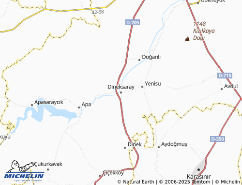 MICHELIN Dineksaray map - ViaMichelin