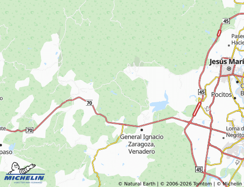 MICHELIN Gracias Adiós map - ViaMichelin