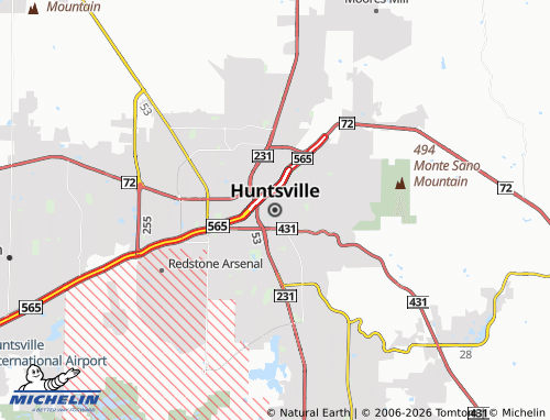 Mappa MICHELIN Huntsville - ViaMichelin