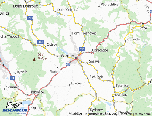 Mappa MICHELIN Lanškroun - ViaMichelin