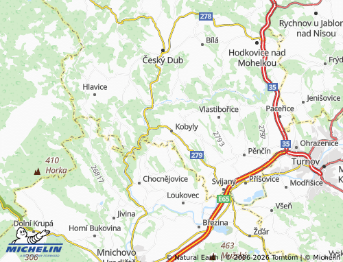 Mappa MICHELIN Kobyly - ViaMichelin