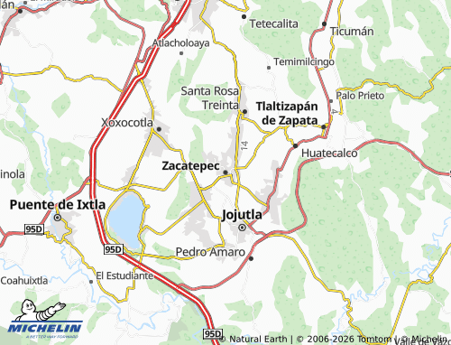MICHELIN Zacatepec map - ViaMichelin