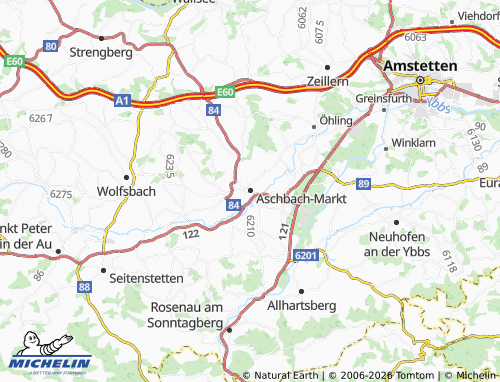 Mapa MICHELIN Aschbach-Markt - ViaMichelin