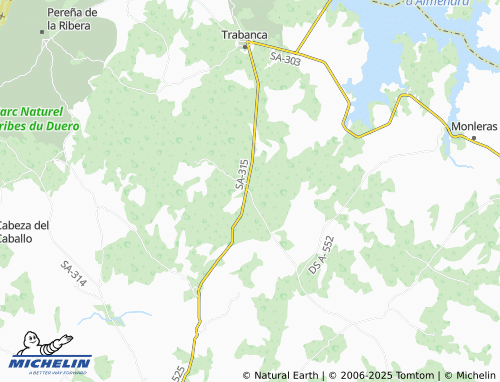 MICHELIN Ahigal de Villarino map - ViaMichelin