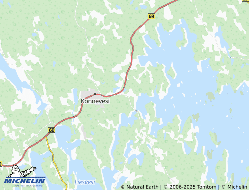 MICHELIN Konneveden kirkonkylä map - ViaMichelin