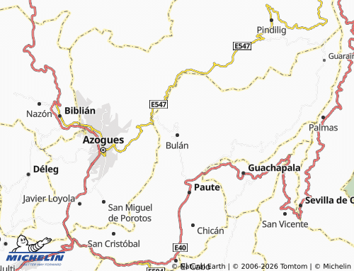 MICHELIN Bulán map - ViaMichelin