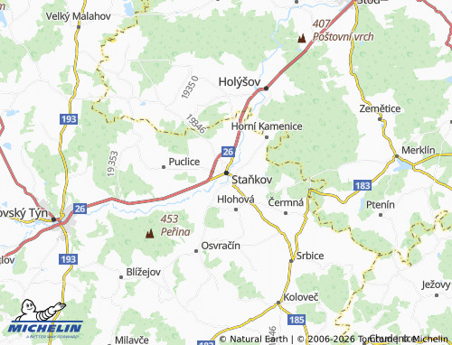 Mappa MICHELIN Staňkov - ViaMichelin