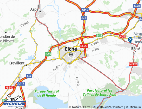 Kaart MICHELIN Elche - ViaMichelin