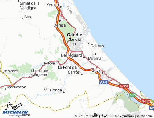 MICHELIN Almoines map - ViaMichelin