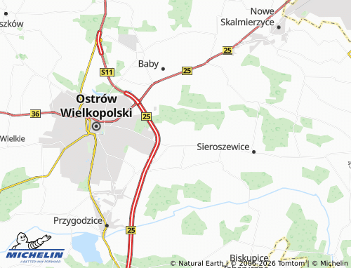 MICHELIN Wtórek map - ViaMichelin