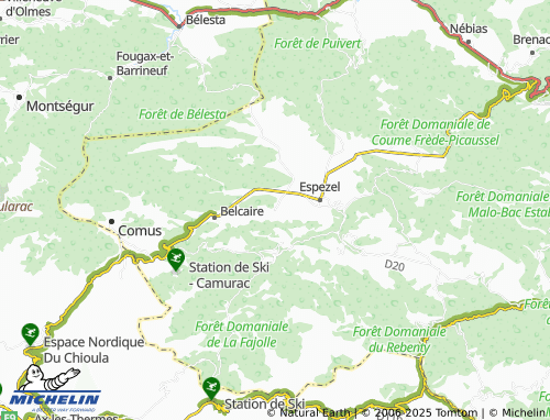 MICHELIN Roquefeuil map - ViaMichelin