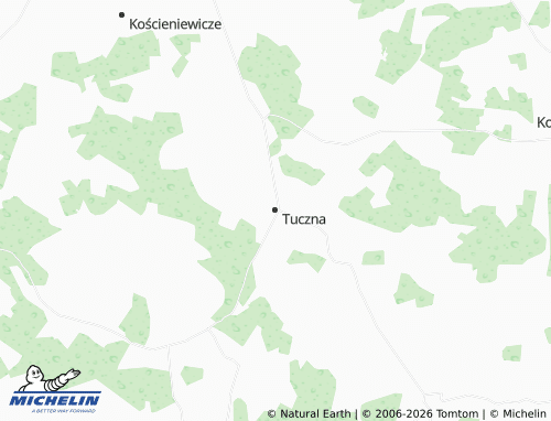 MICHELIN Tuczna map - ViaMichelin