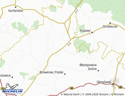MICHELIN Krobusz map - ViaMichelin