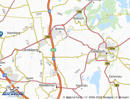 MICHELIN Zschernitz map - ViaMichelin