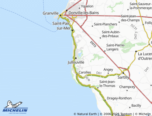 MICHELIN Jullouville map - ViaMichelin