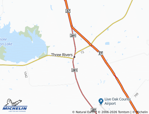 Mapa MICHELIN Three Rivers - ViaMichelin