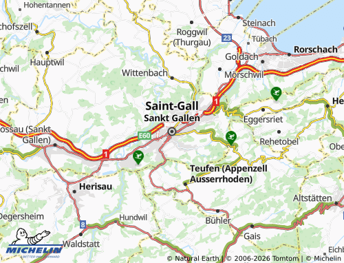 MICHELIN-Landkarte Sankt Gallen - ViaMichelin