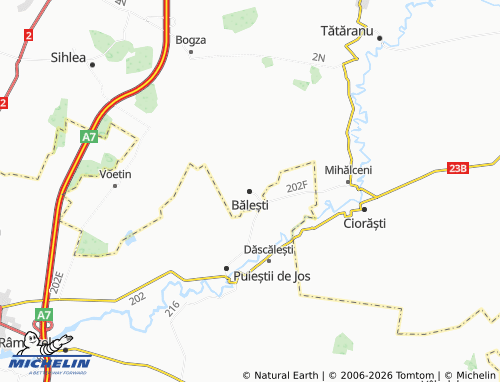 Mappa MICHELIN Bălești - ViaMichelin