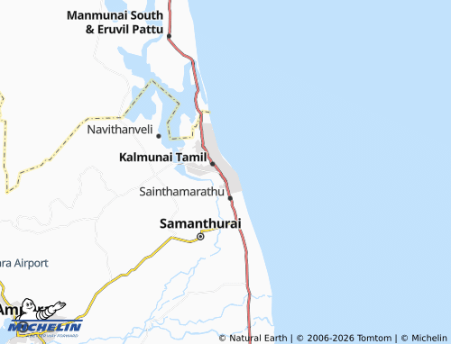Mappa MICHELIN Kalmunai 01C - ViaMichelin