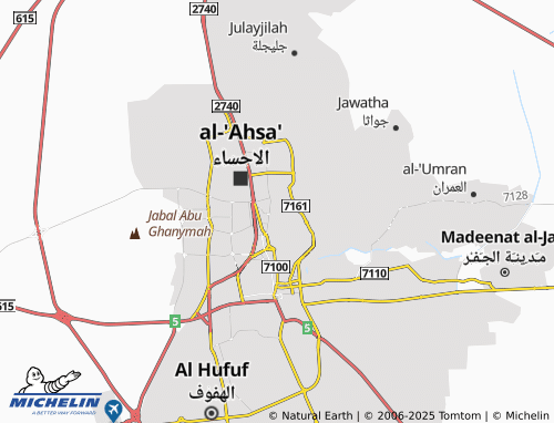 MICHELIN Historical Center Al Mubarraz Dist map - ViaMichelin