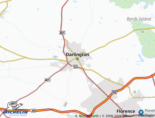 Carte MICHELIN Darlington - ViaMichelin