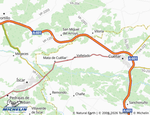 MICHELIN Vallelado map - ViaMichelin